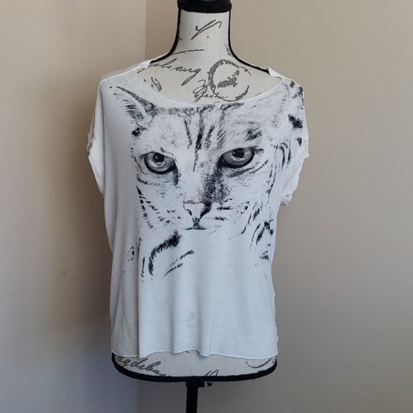 All Saints Tops - AllSaints oversize cat tee